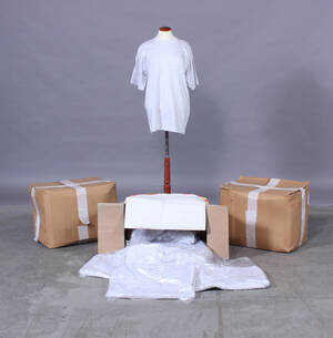 Parti med T-shirts, ass. størrelser ca. 290 stk