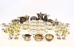 Servistillbehör nysilver m.m, 41 delar