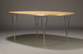 Piet Hein  Brono Mathsson, Ellipse spisebord, nyfineret med eg