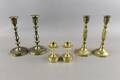 Ljusstakar i mässing 3 par