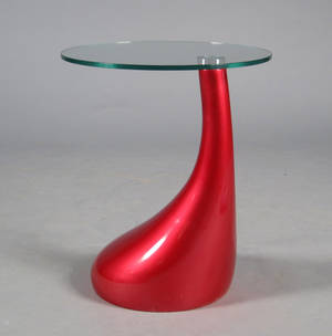 Moderne design sofabord med glasplade - Rød