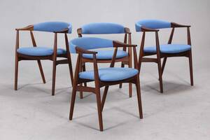 Dansk møbelproducent. Fire stole af teak 4