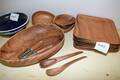 Servisdelar i teak, ca 17 st