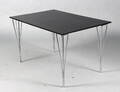 Piet Hein  Bruno Mathsson. Bord rektangulært med spændben, L. 120 cm.