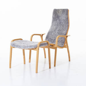 Yngve Ekström ´´Lamino´´ fåtölj med fotpall