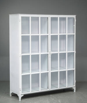 Glasvitrine i håndlavet industrielt design Denne vare er sat til omsalg under nyt varenummer 5073798
