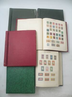 Samling frimärken, 6 st. album