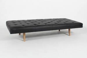 Daybed, sort læder 