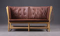 Hyndesæt til Børge Mogensens tremmesofa, model 1789, bruntcognacfarvet læder