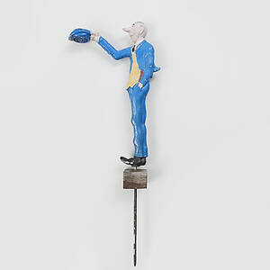 REGNMÄTARHÅLLARE, aluminium, Kronblom, 1900-tal.