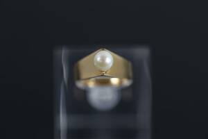 RING med odlad pärla, Alton, guld, 18 k, 3,5 g