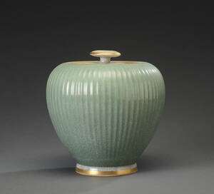 Royal Copenhagen. Lågkrukke, krakelé 