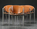 Calligaris, fire stole, læder 4