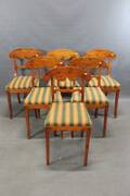 Stolar i björk Karl-Johanstil 6 st