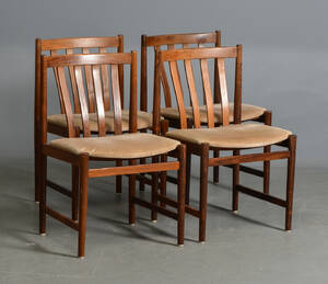 Slagelse møbelværk. Fire stole af Rio-palisander 4