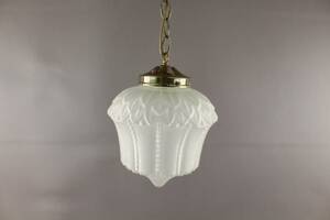 Taklampa i glas och mässing