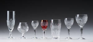 Glasbesætning af slebet glas, 1900-tallet. 51