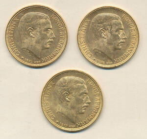 Danmark 20 kroner 1915-17 guld 3