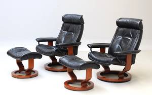 Stressless. Par hvilestole med tilhørende fodskamler 4