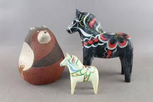 Figurin Nittsjö och dalahästar 2 st