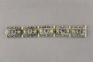 Armband i silver med markasiter 