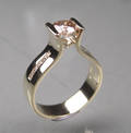 Brillant- og diamantring - Ca. 0.73 ct.