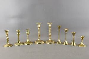 Ljusstakar i mässing 9 st