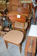 Stolar teak, 4 st, H 85 cm