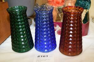 Glasvaser 3 st, VåfflaPaul Kedelv, diam 9 cm, H 18 cm