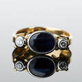 Ring med safir samt diamanter