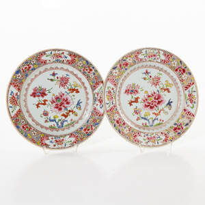 Tallrikar Kina 1700-tal Famille rose