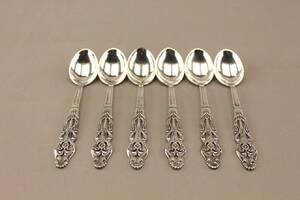 Kaffeskedar i silver 6 st