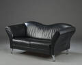 To-pers. lædersofa 