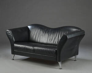 To-pers. lædersofa 