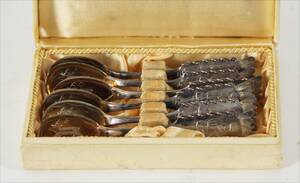 Kaffeskedar 6st, silver, 1950