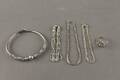 Armring, armband 3 st och ring i silver