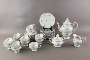 Kaffeservis med blomdekor 41 delar