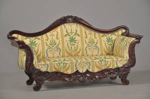 Chr. D. VIII-form sofa af mørkbejdset træ, 1800-tallet