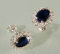 Safir- og brillant ørestikkere.