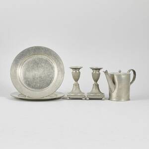 Tenn, 5 delar. 1700-1800-tal