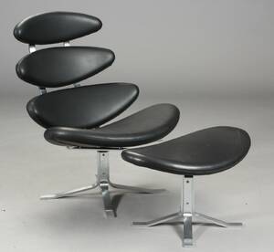 Poul M. Volther. Corona. Lænestol samt skammel 2