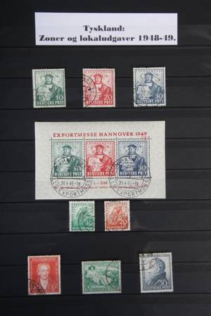 Tyskland. Zoner og lokaludgaver. 1948-49.