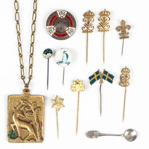 PARTI pins, saltsked silver mm