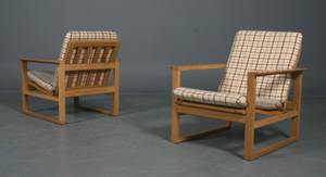 Børge Mogensen. Par slædestole, eg 2