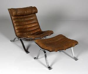 Arne Norell 1917-1979. Hvilestol samt skammel, model Ari2
