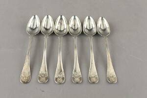 Teskedar i silver 6 st