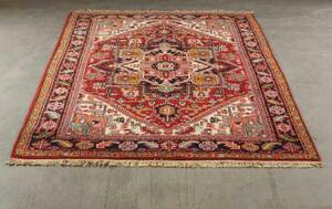 Håndknyttet tæppe, 246x170 cm.