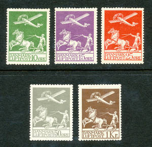Danmark 1925-1929 gl. luftpost 