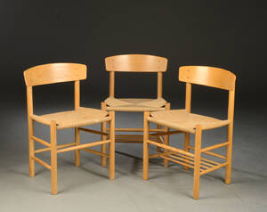  Børge Mogensen. Sæt på tre Folkestolen, bøg. 3