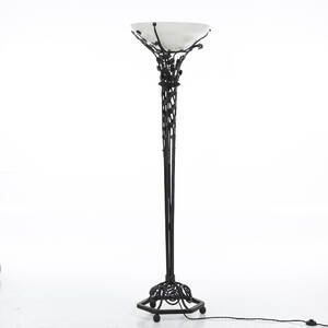 Golvlampa med alabasterkupa